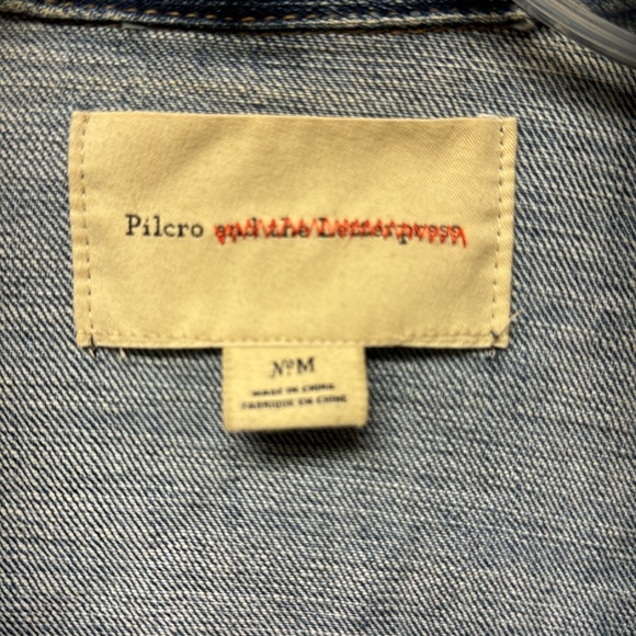 Anthropologie Pilcro Women’s Two Toned Jean Jacket Blue and Olive Size Medium - Picture 7 of 7